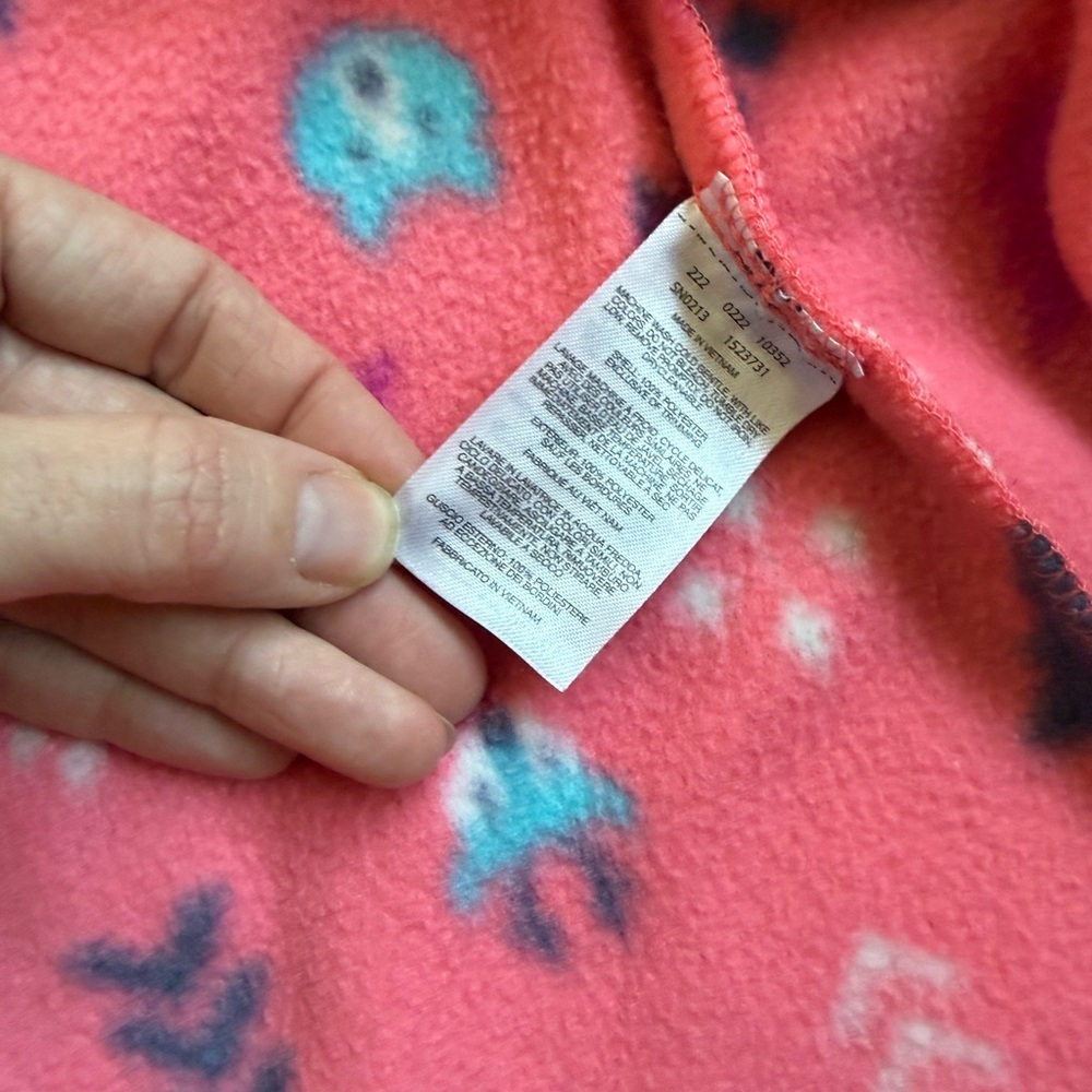 Columbia 18-24month infant Snowtop II bunting fleece pink woodland creatures - Picture 10 of 13